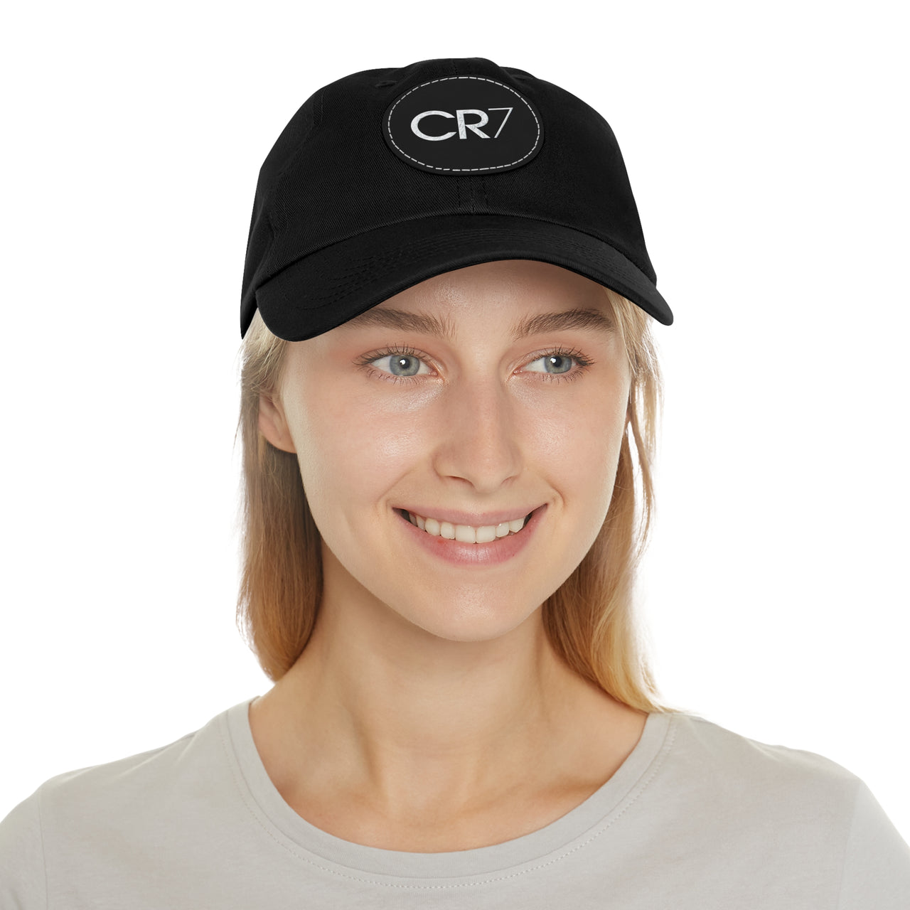 Cristiano Ronaldo CR7 Dad Hat with Leather Patch (Round)