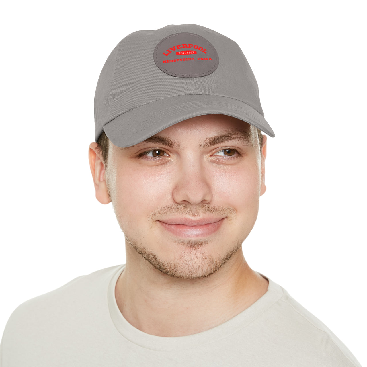 Liverpool YNWA Dad Hat with Leather Patch (Round)