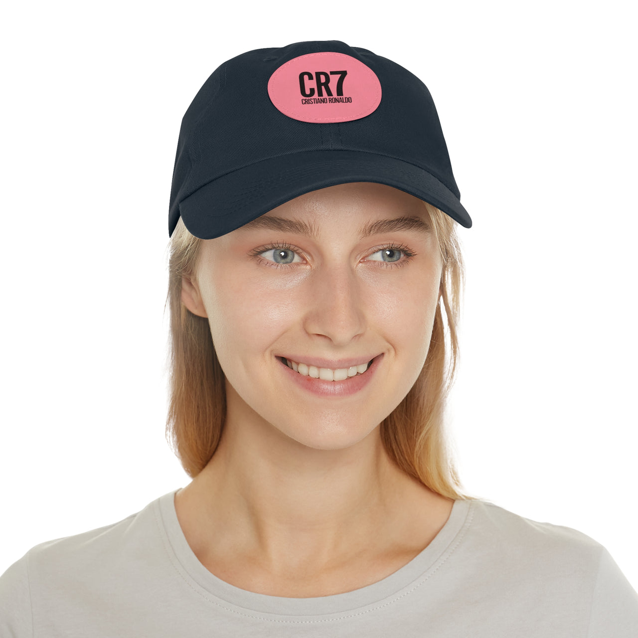 CR7 Dad Hat with Leather Patch (Round)