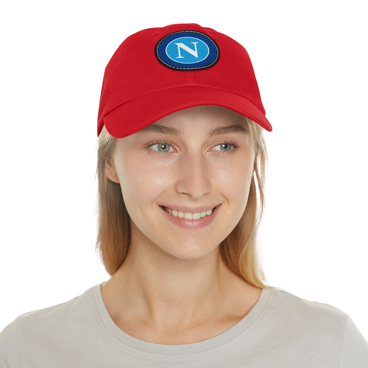 Napoli Dad Hat with Leather Patch (Round)