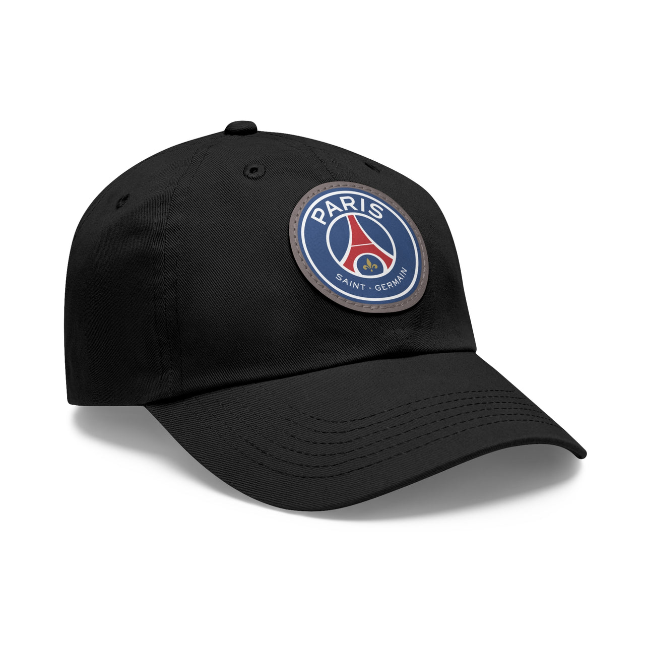 PSG Dad Hat with Leather Patch (Round)