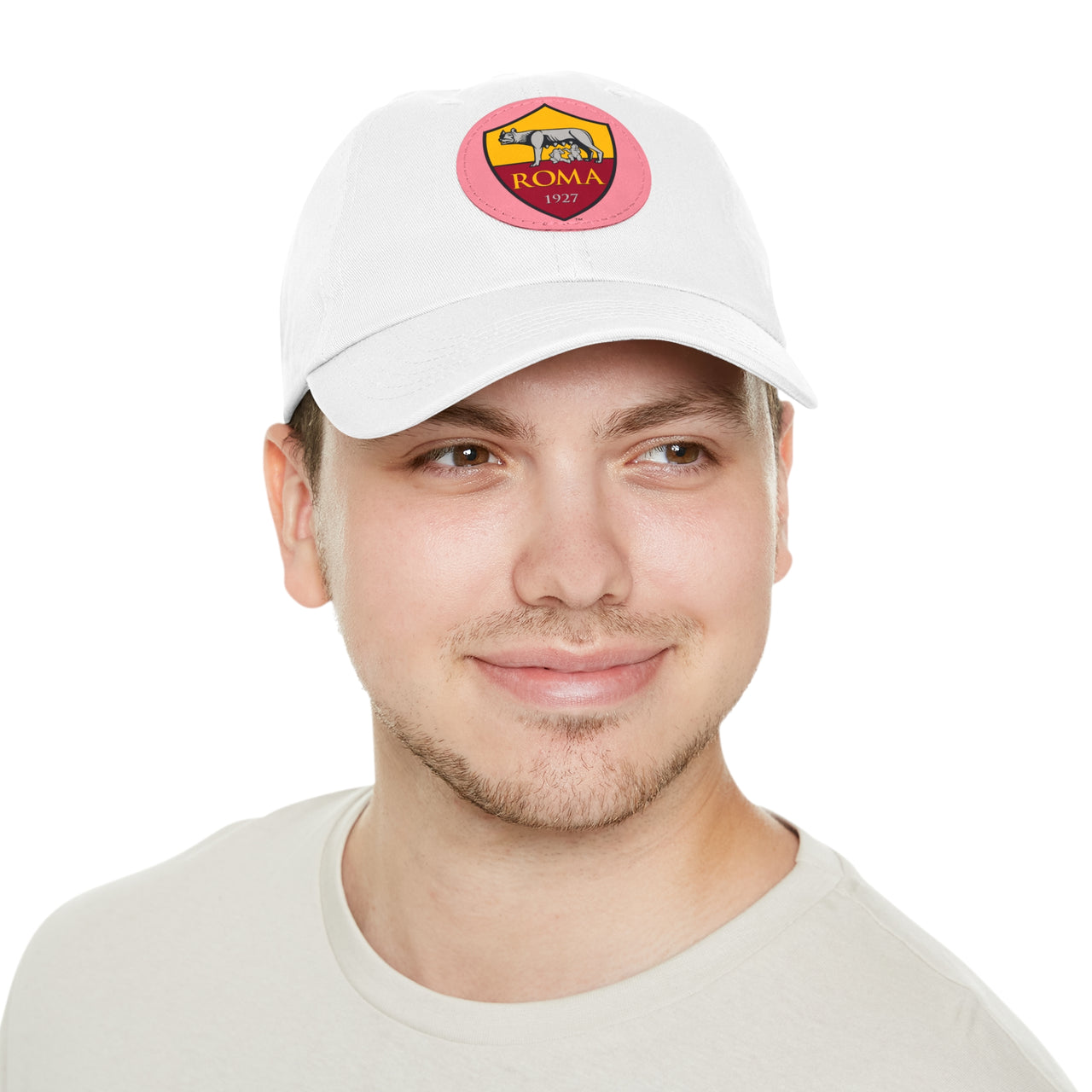 Roma Dad Hat with Leather Patch (Round)