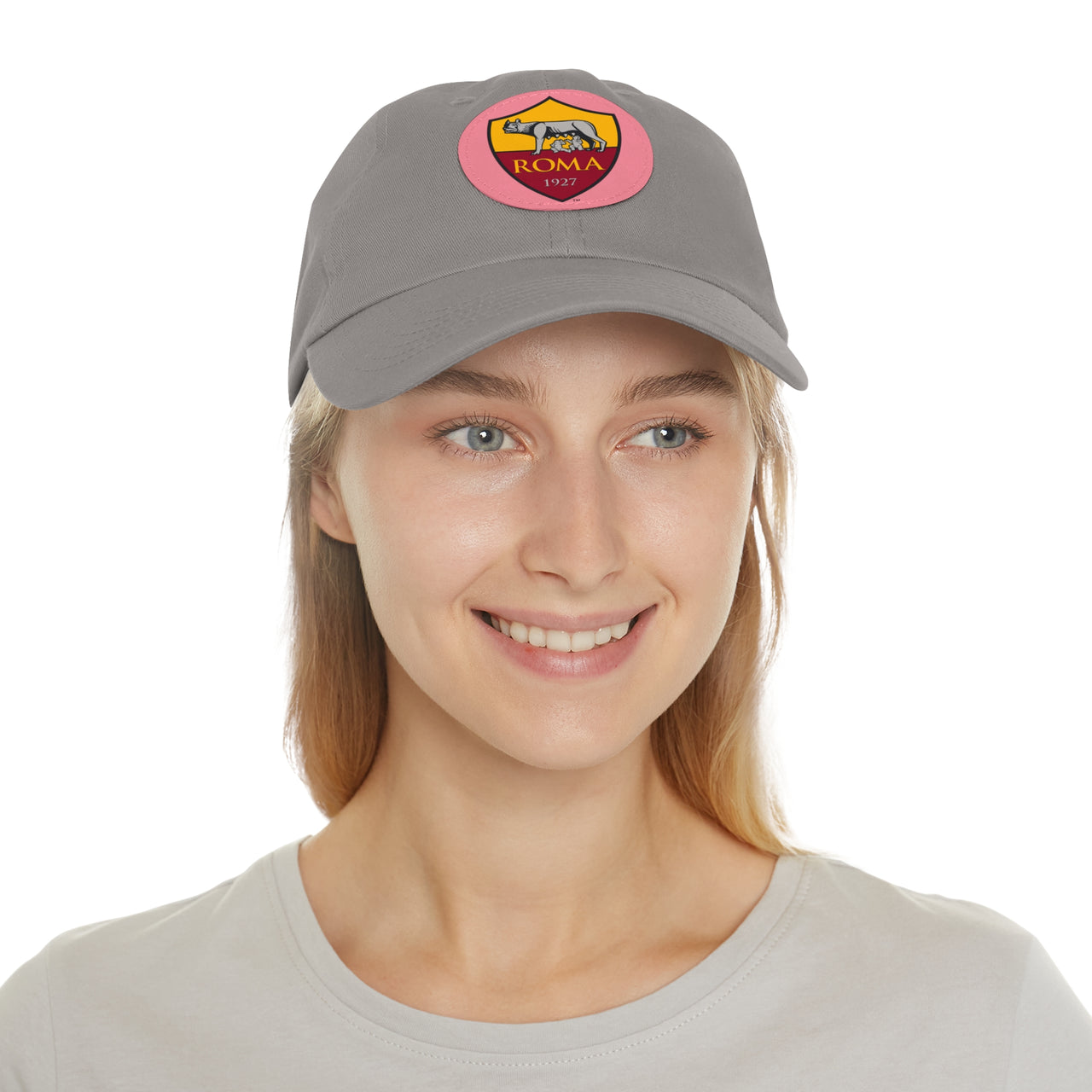 Roma Dad Hat with Leather Patch (Round)