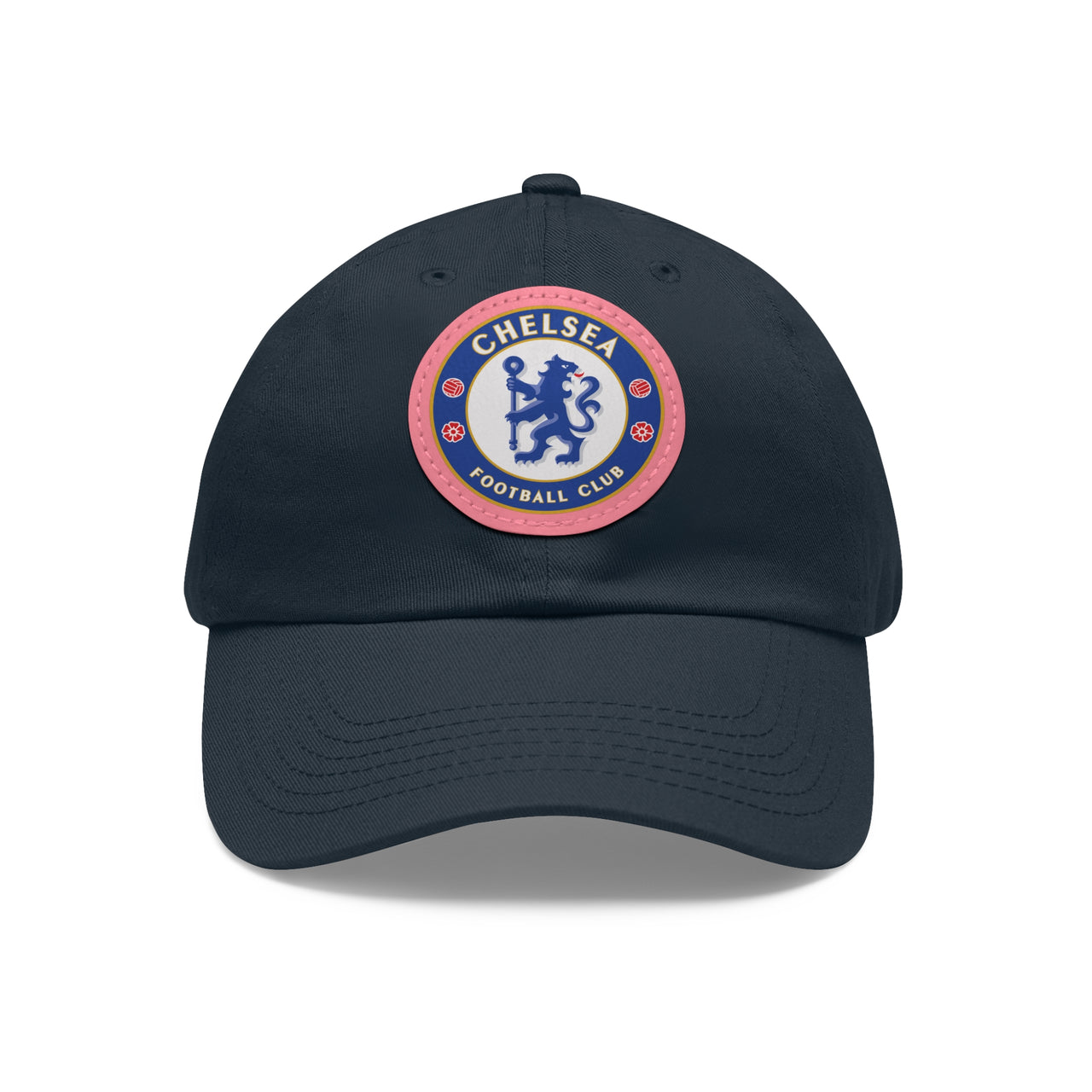 Chelsea Dad Hat with Leather Patch (Round)