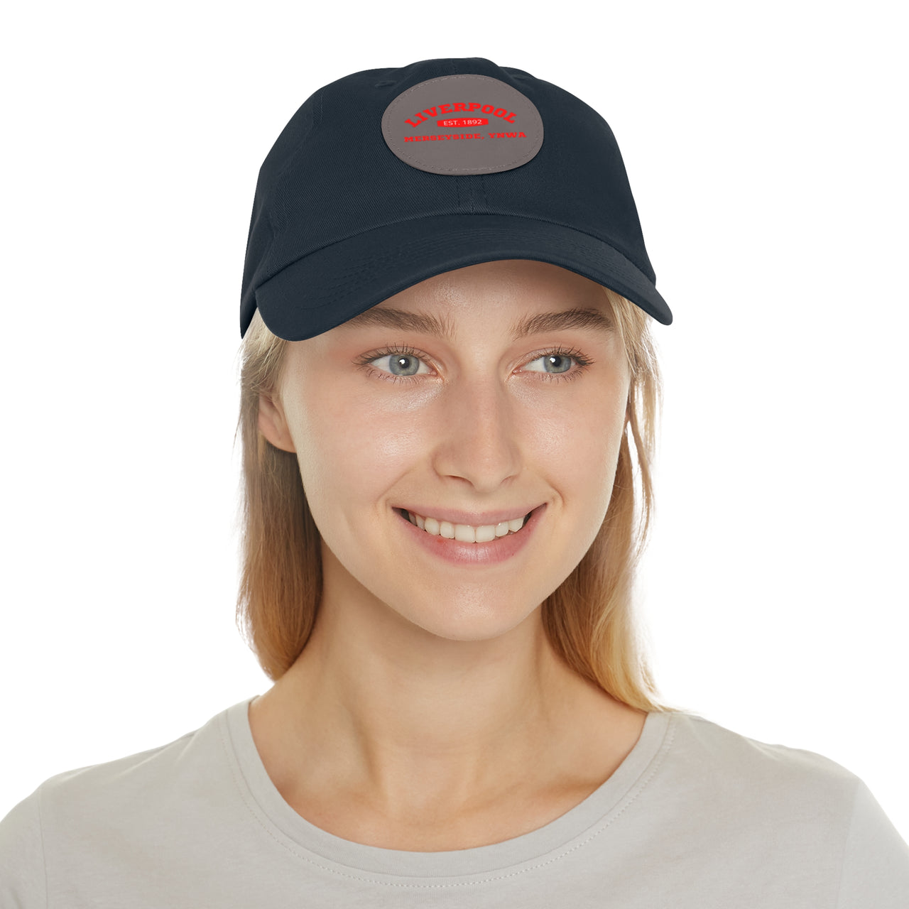 Liverpool YNWA Dad Hat with Leather Patch (Round)