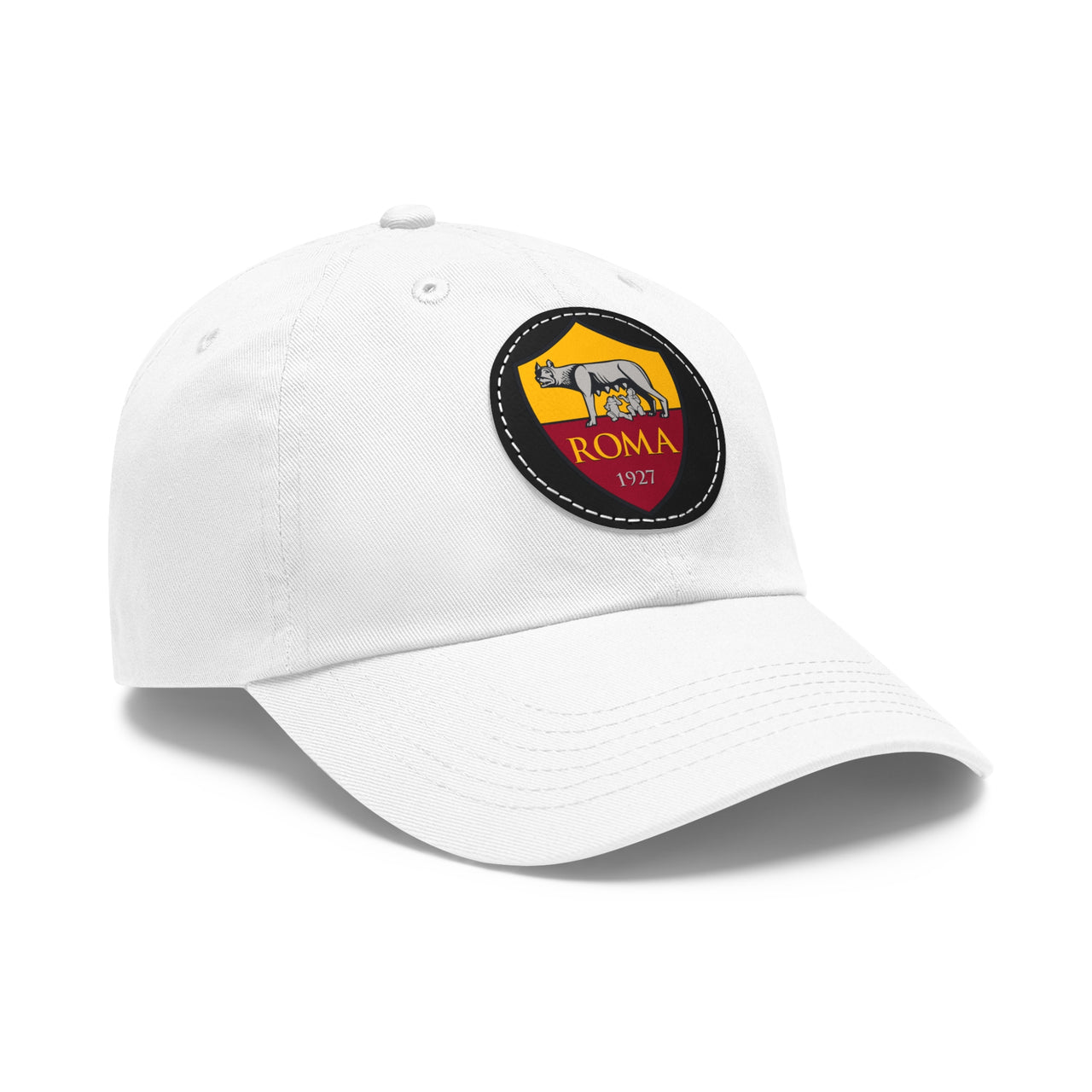 Roma Dad Hat with Leather Patch (Round)