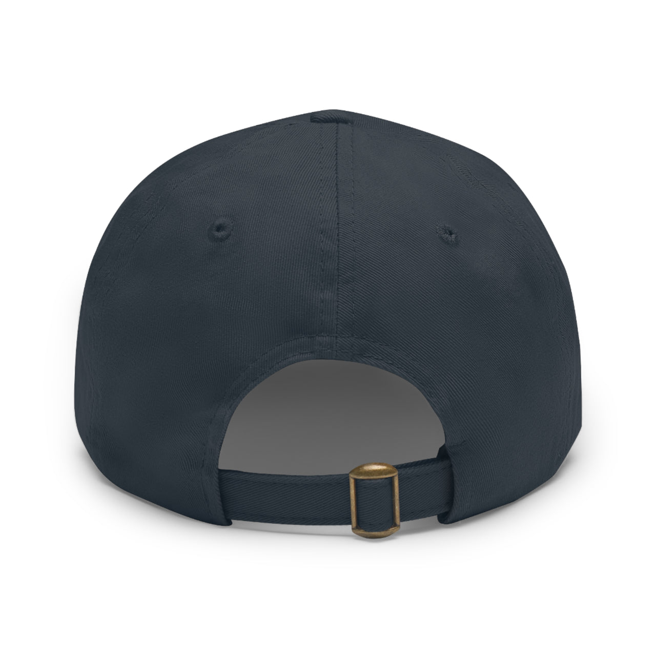 Newcastle Dad Hat with Leather Patch (Round)