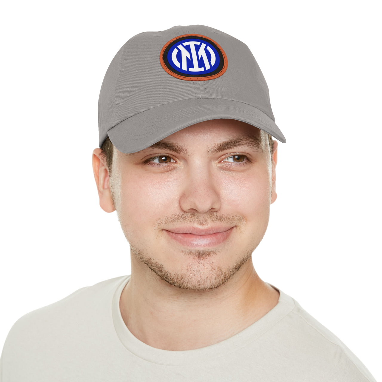 Inter Milan Dad Hat with Leather Patch (Round)