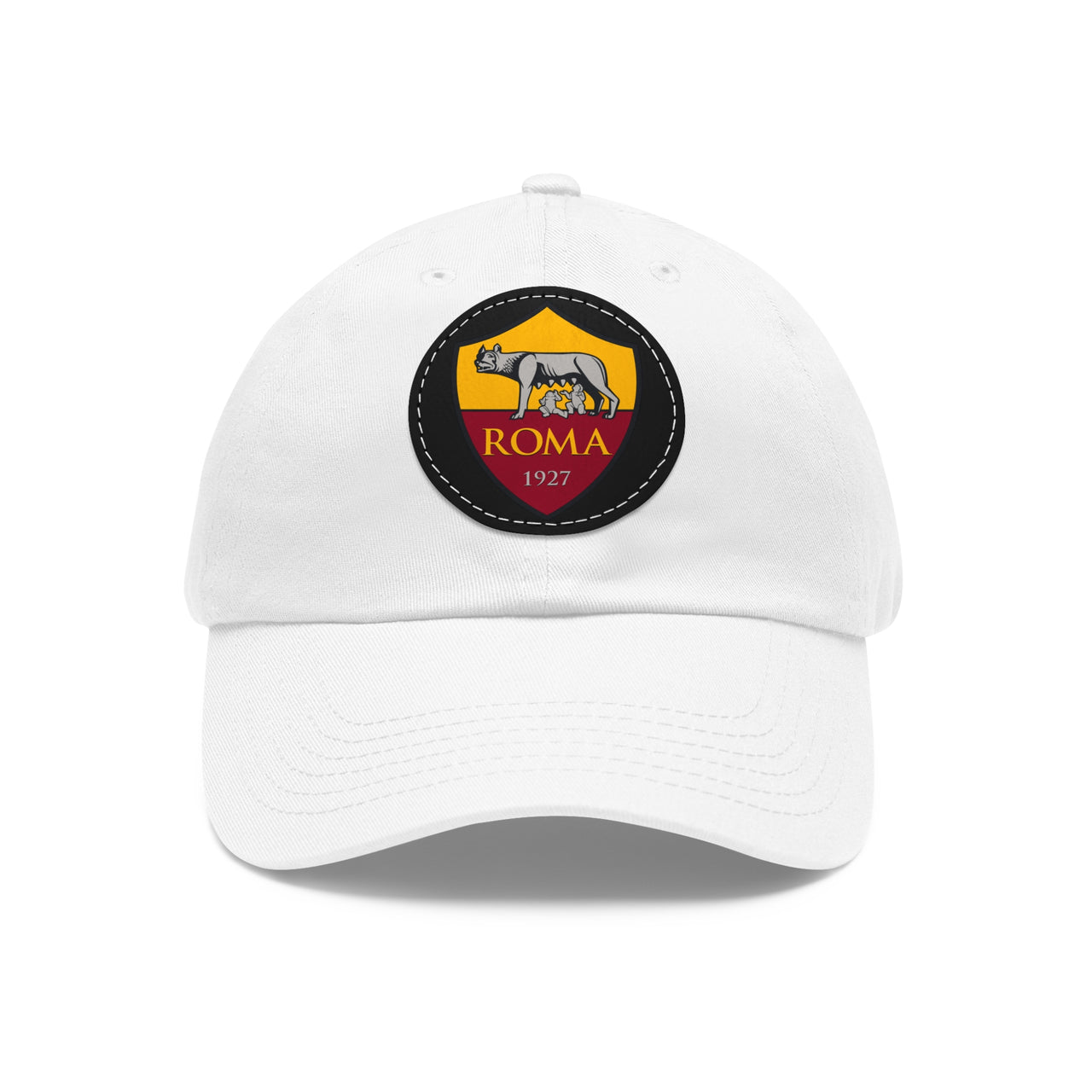 Roma Dad Hat with Leather Patch (Round)