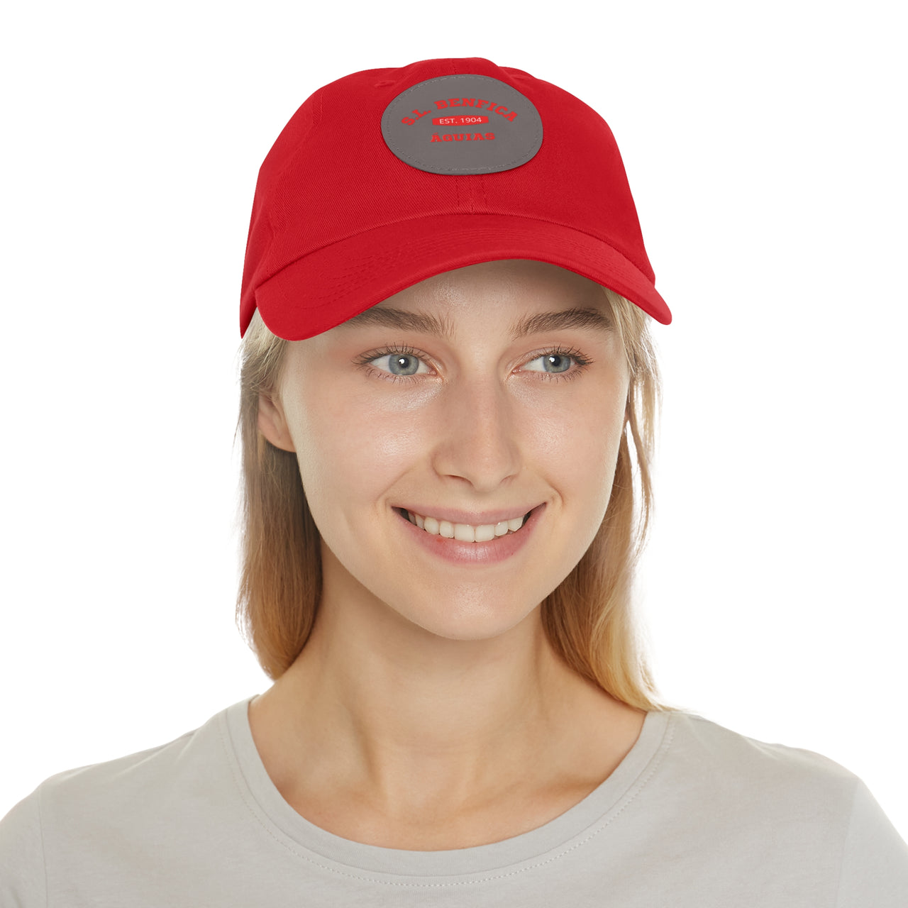 Benfica Dad Hat with Leather Patch (Round)