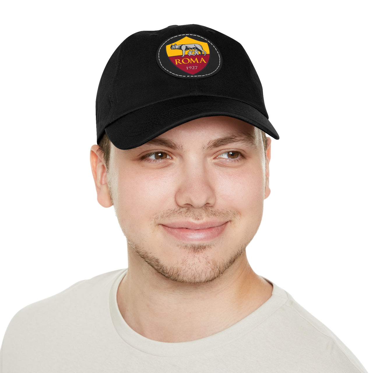 Roma Dad Hat with Leather Patch (Round)