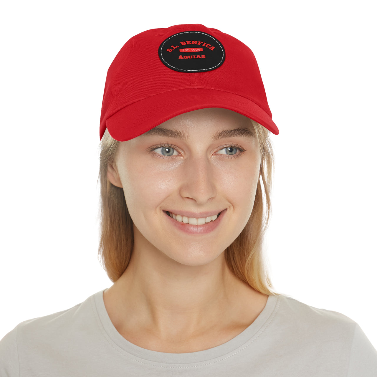 Benfica Dad Hat with Leather Patch (Round)