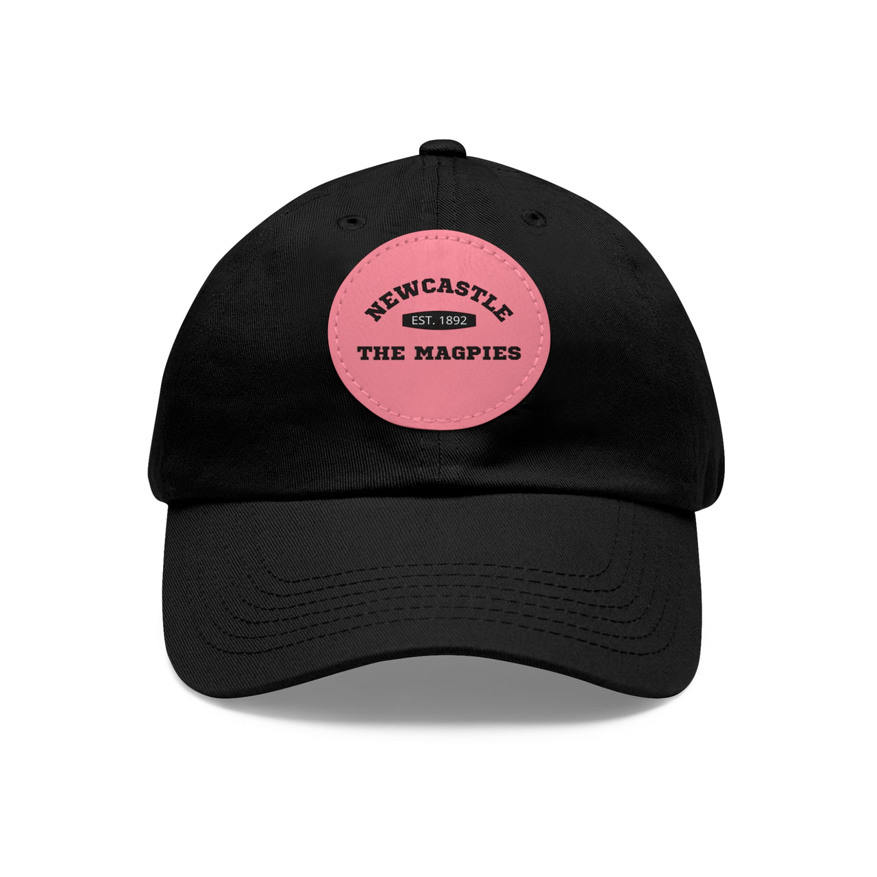 Newcastle Slogan Dad Hat with Leather Patch (Round)