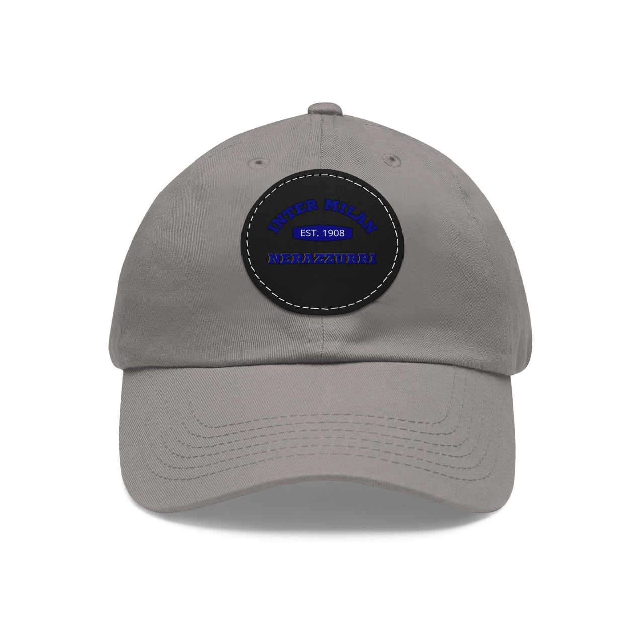 Inter Milan Nerazzurri Dad Hat with Leather Patch (Round)