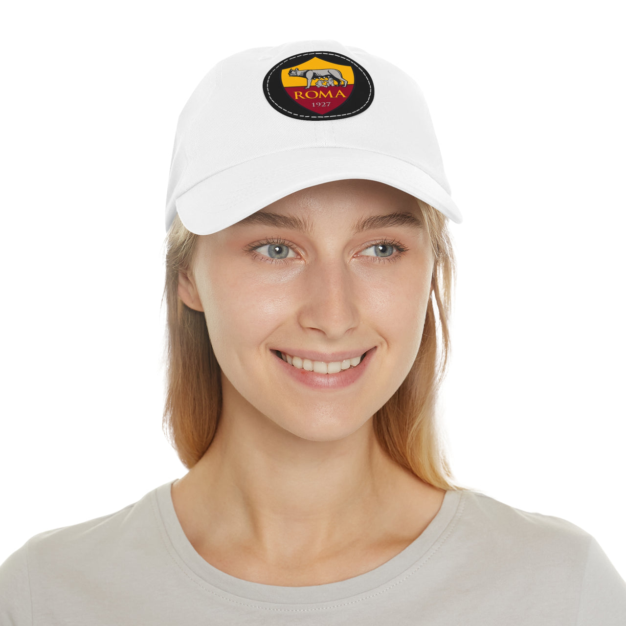 Roma Dad Hat with Leather Patch (Round)