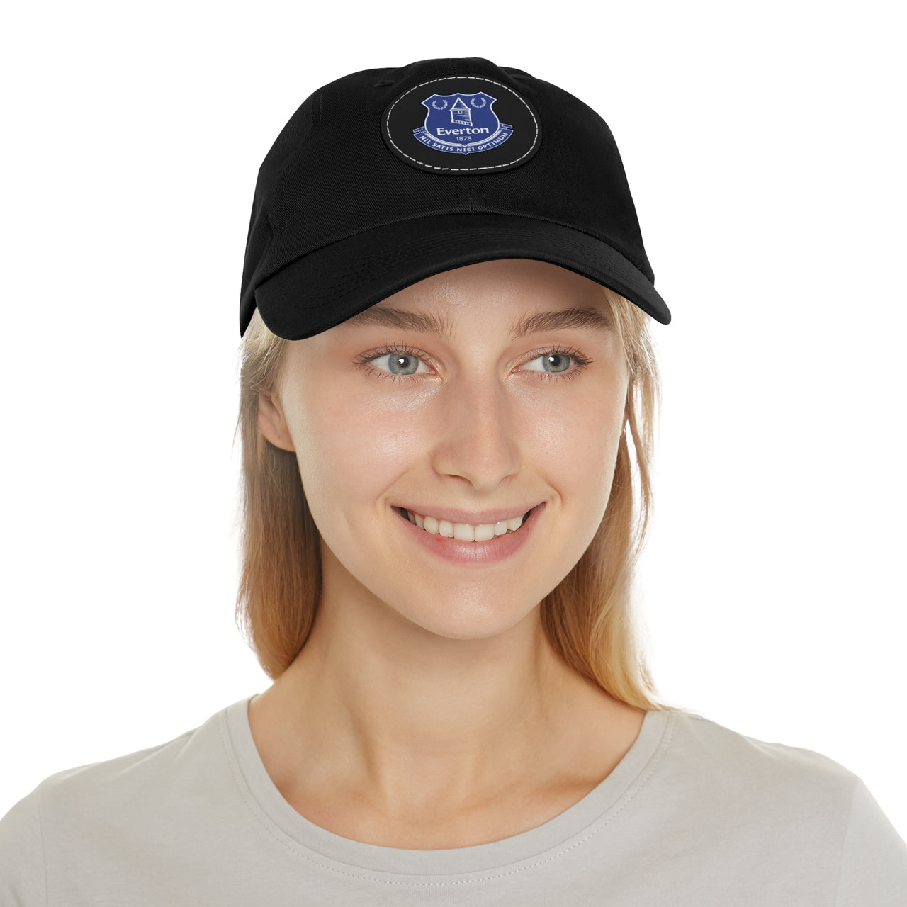 Everton Dad Hat with Leather Patch (Round)