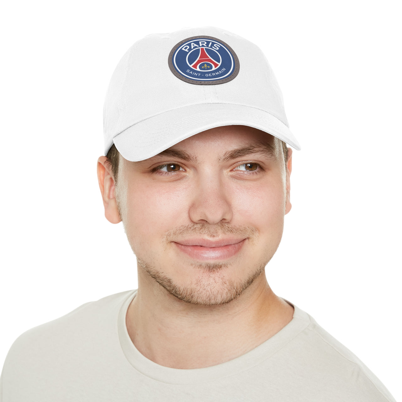 PSG Dad Hat with Leather Patch (Round)