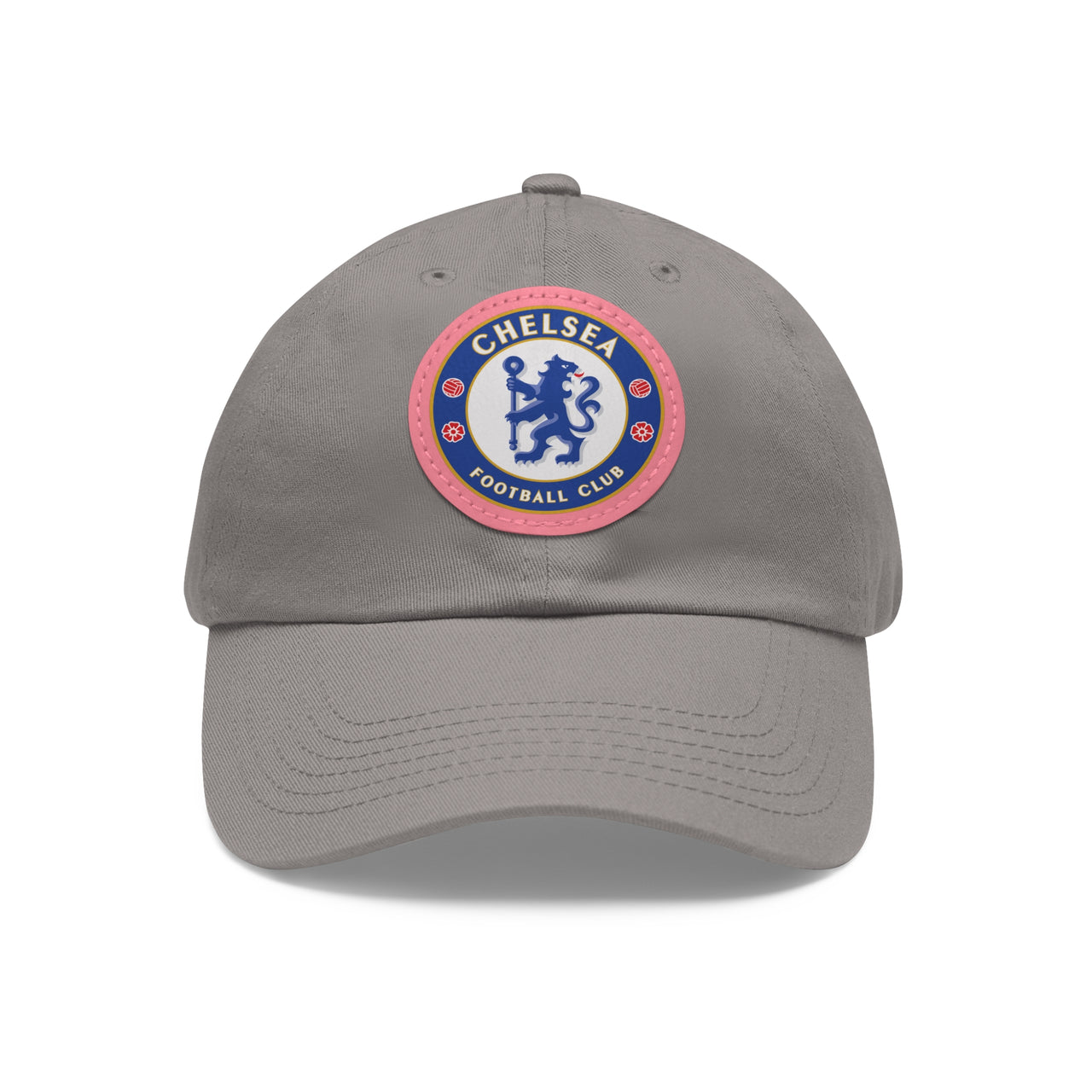 Chelsea Dad Hat with Leather Patch (Round)