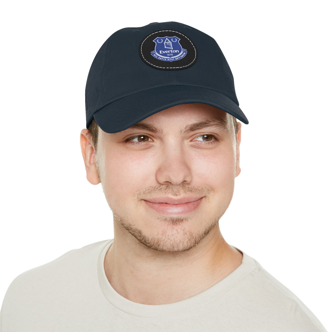 Everton Dad Hat with Leather Patch (Round)