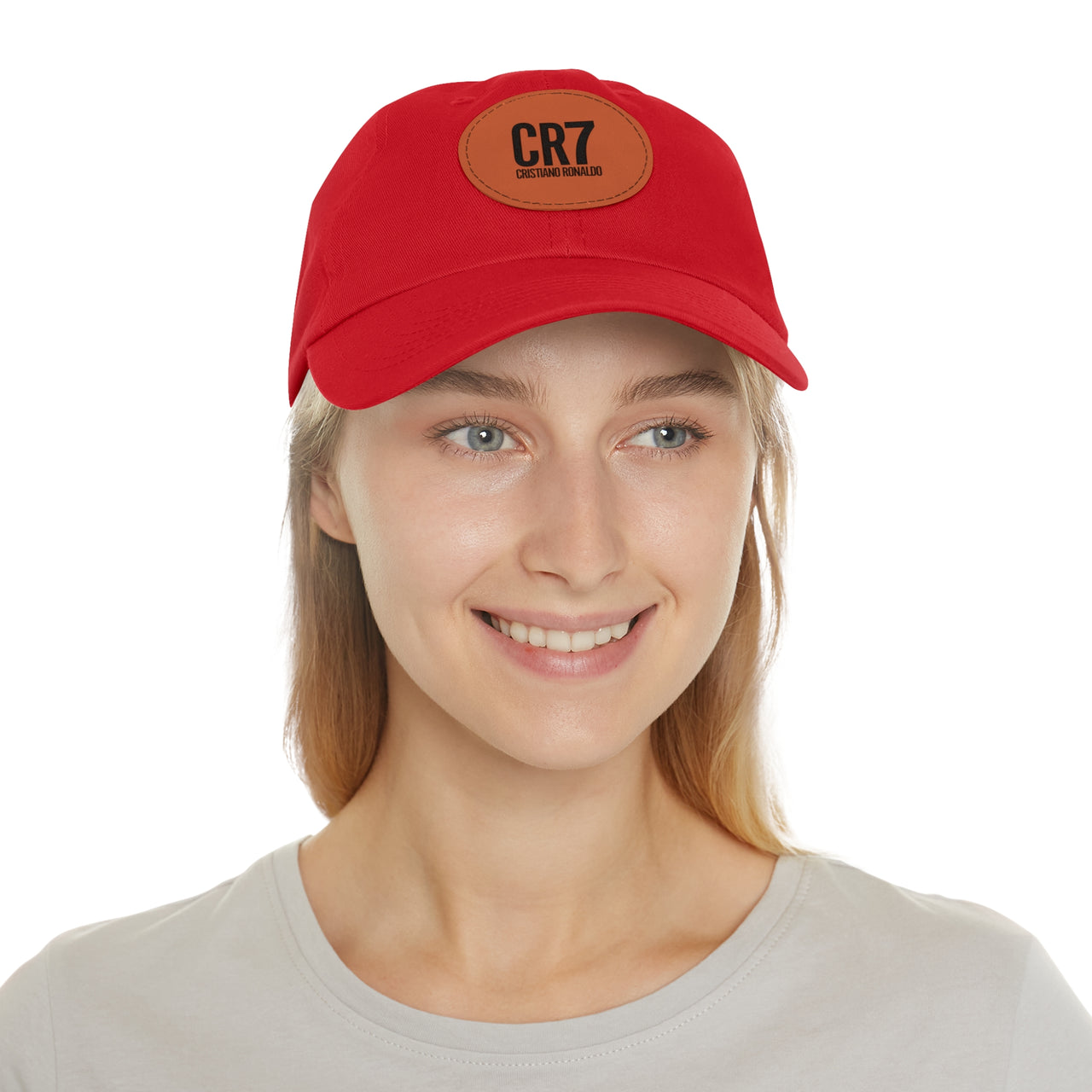 CR7 Dad Hat with Leather Patch (Round)