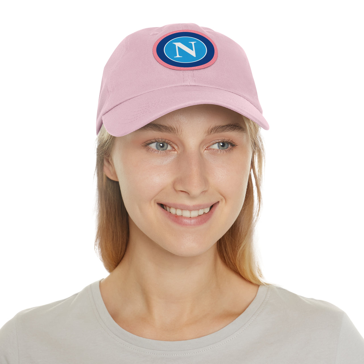 Napoli Dad Hat with Leather Patch (Round)