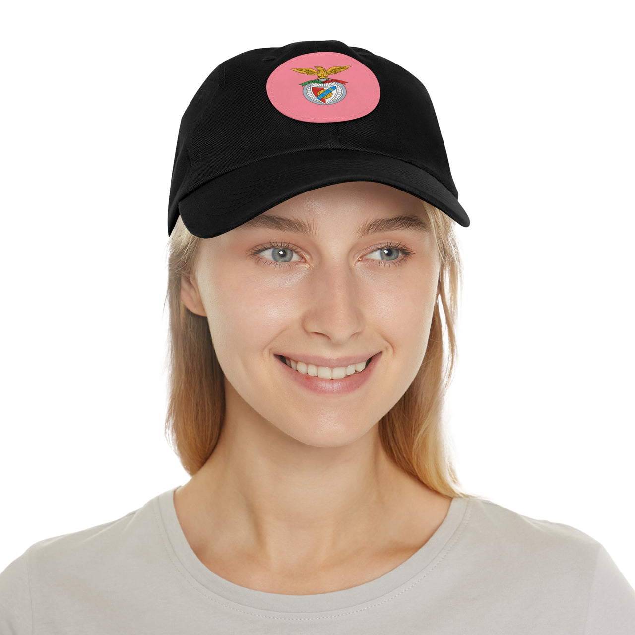 Benfica Dad Hat with Leather Patch (Round)