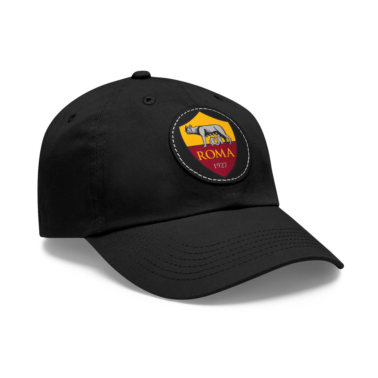 Roma Dad Hat with Leather Patch (Round)