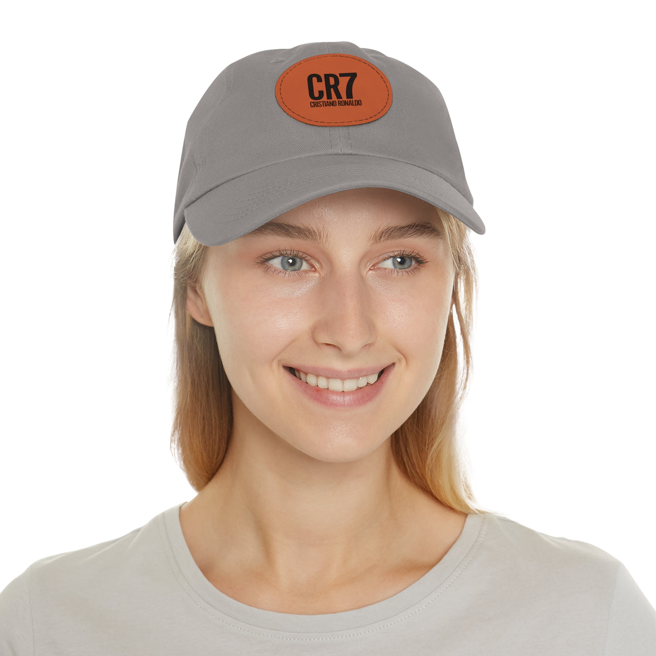 CR7 Dad Hat with Leather Patch (Round)