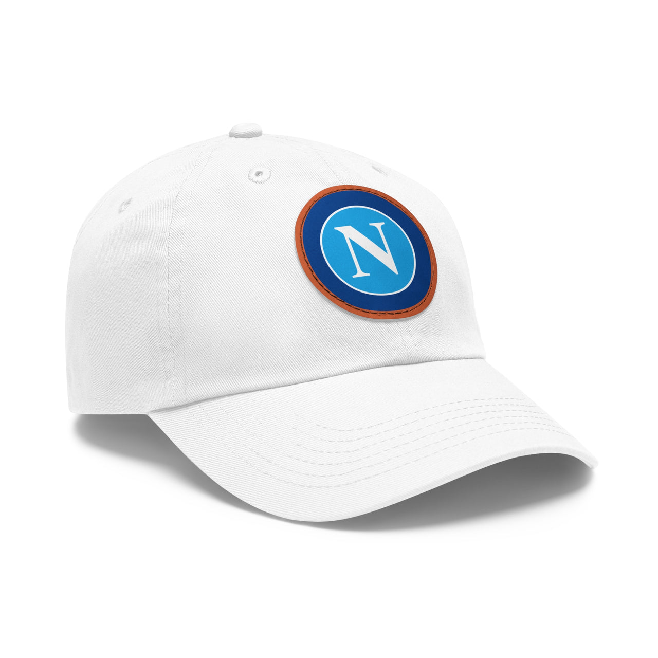 Napoli Dad Hat with Leather Patch (Round)