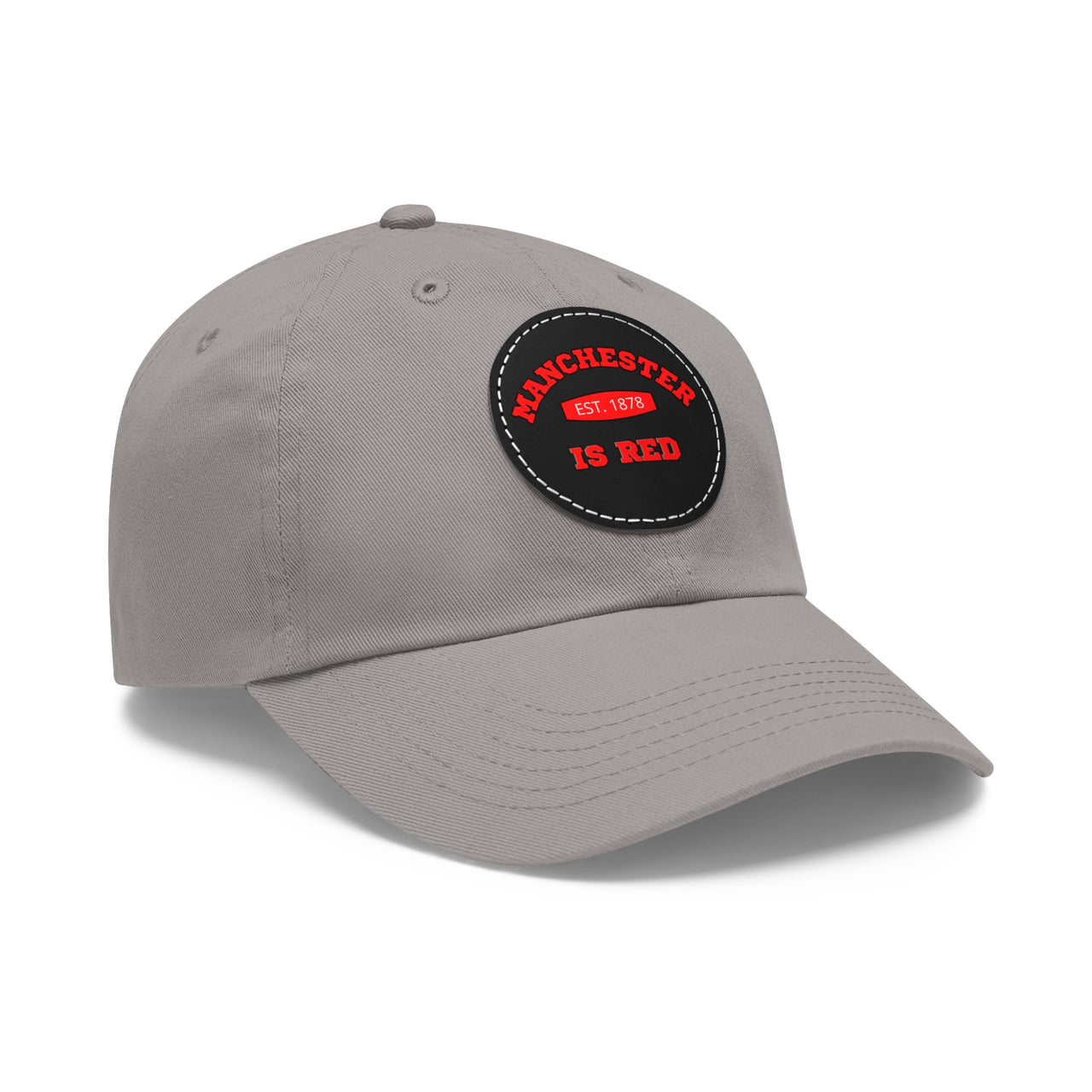 Manchester United Dad Hat with Leather Patch (Round)