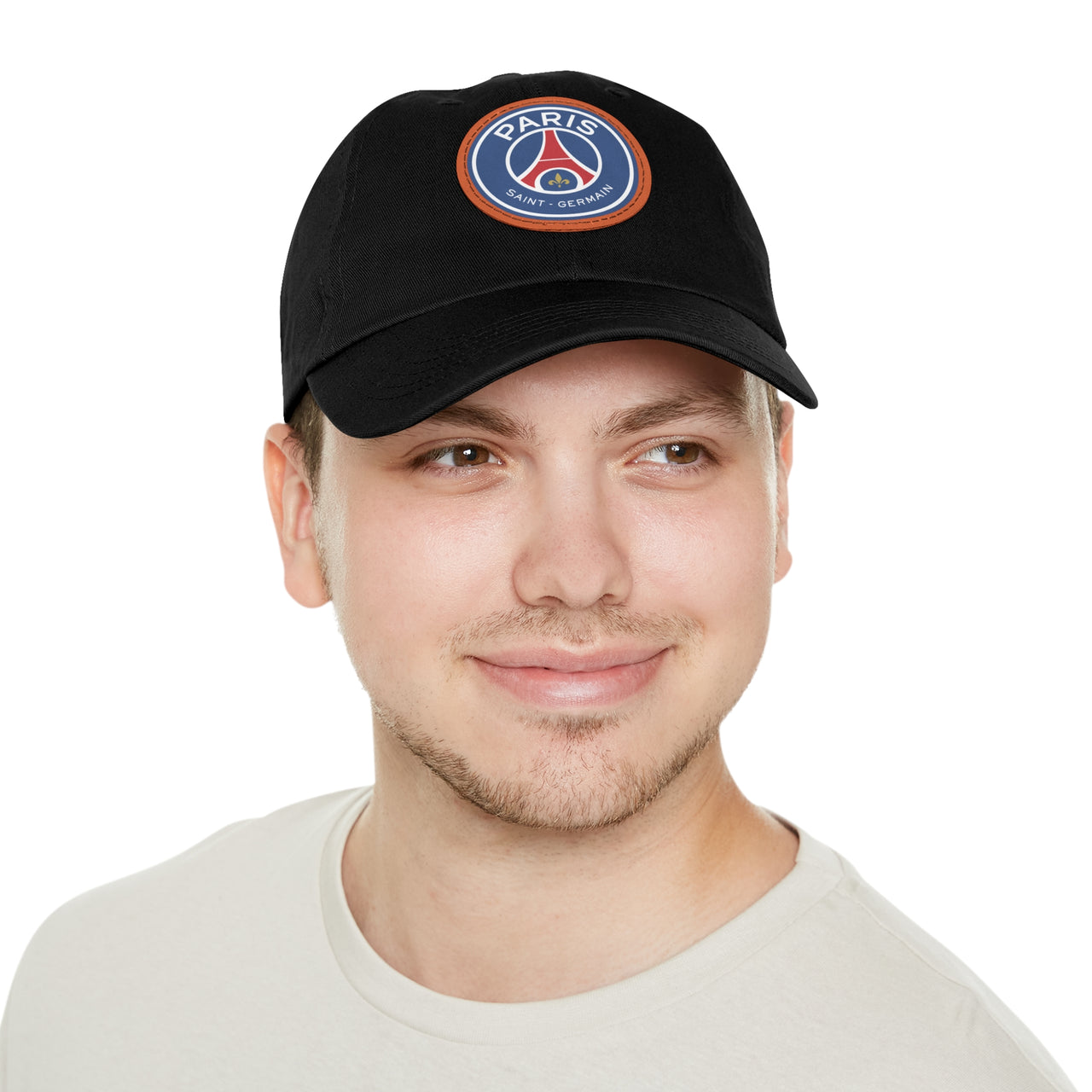 PSG Dad Hat with Leather Patch (Round)