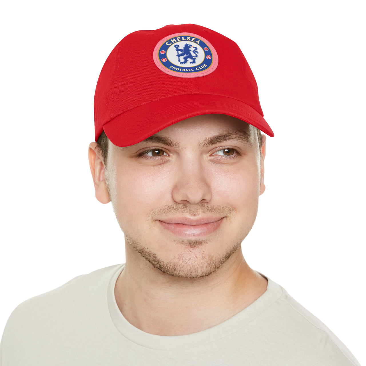 Chelsea Dad Hat with Leather Patch (Round)