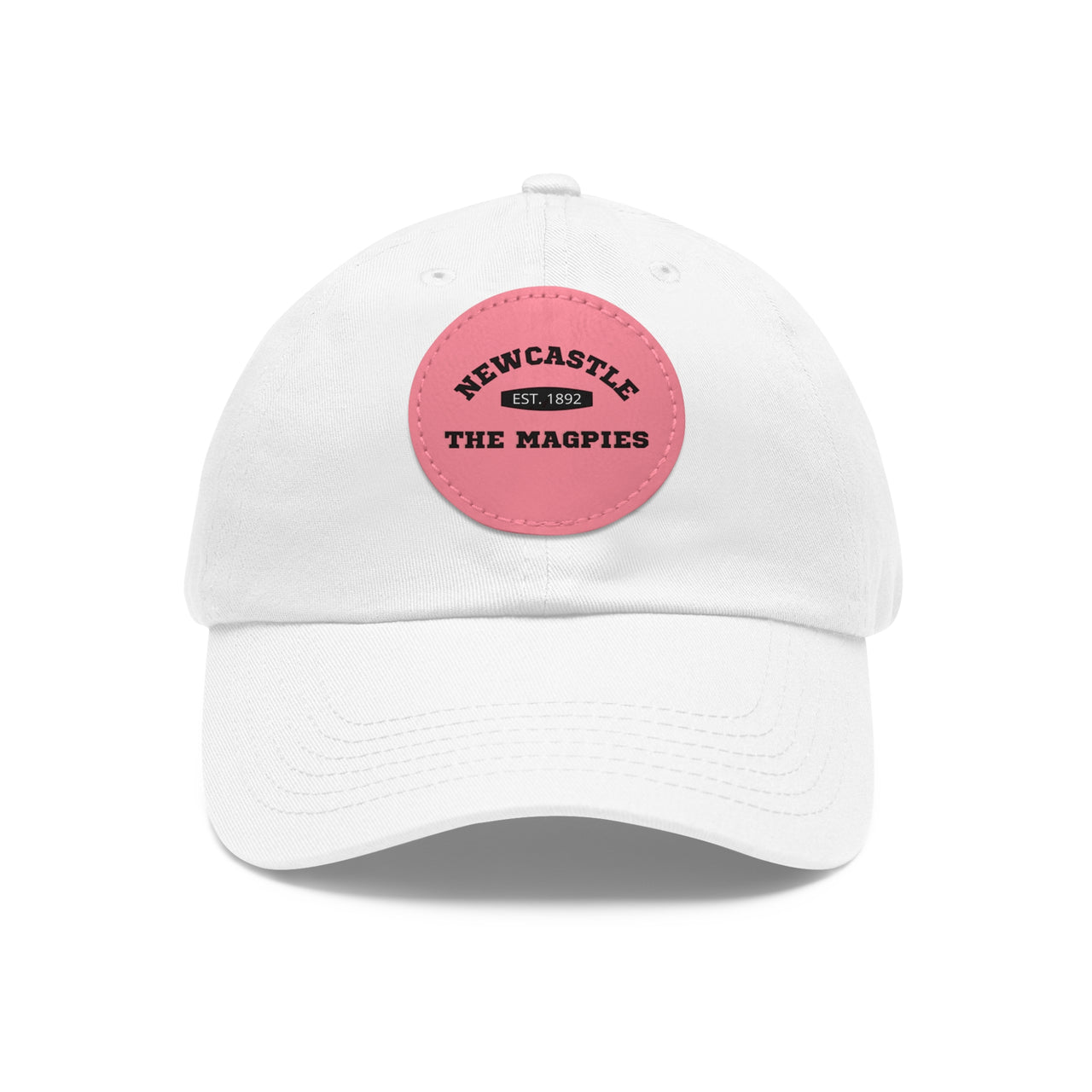 Newcastle Slogan Dad Hat with Leather Patch (Round)