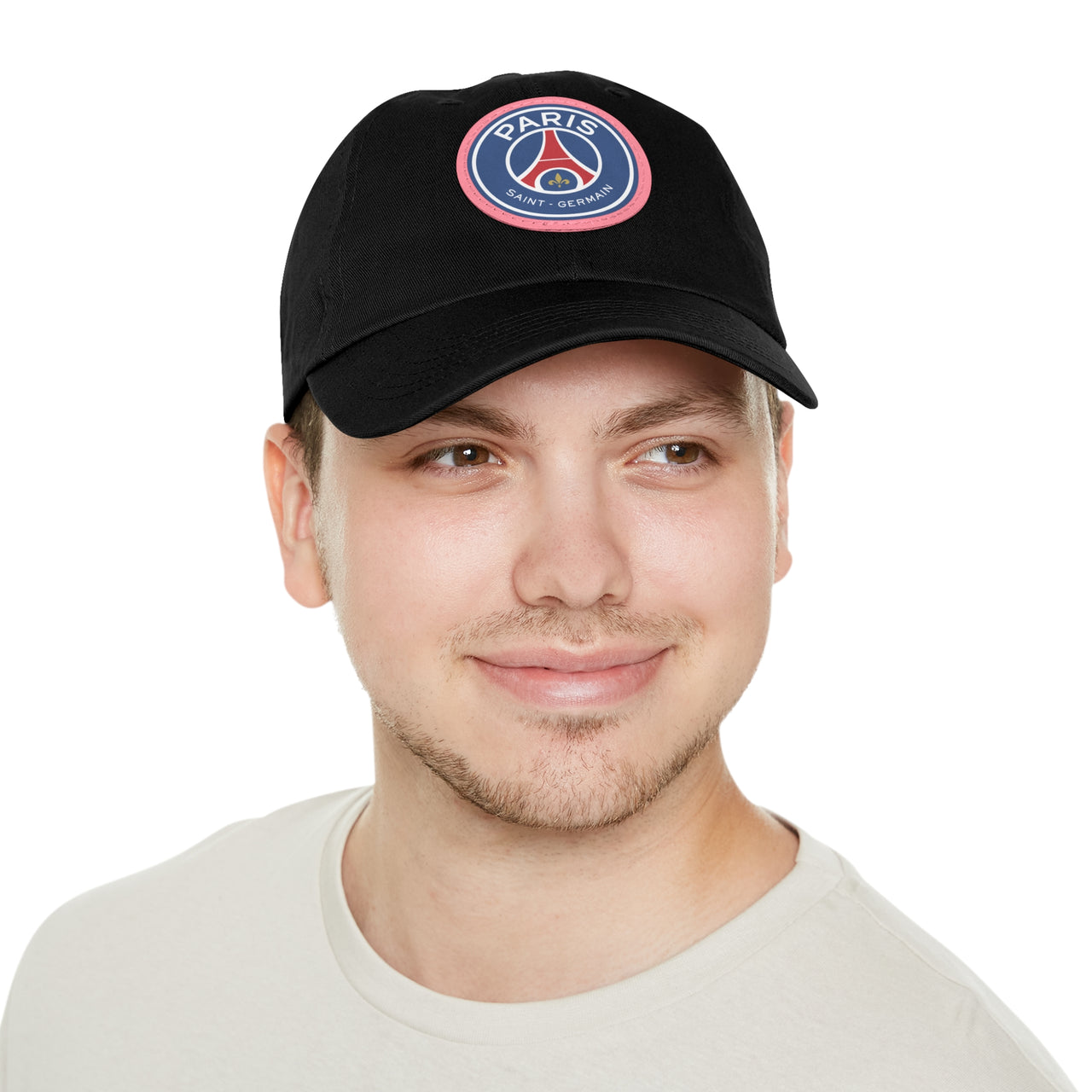 PSG Dad Hat with Leather Patch (Round)