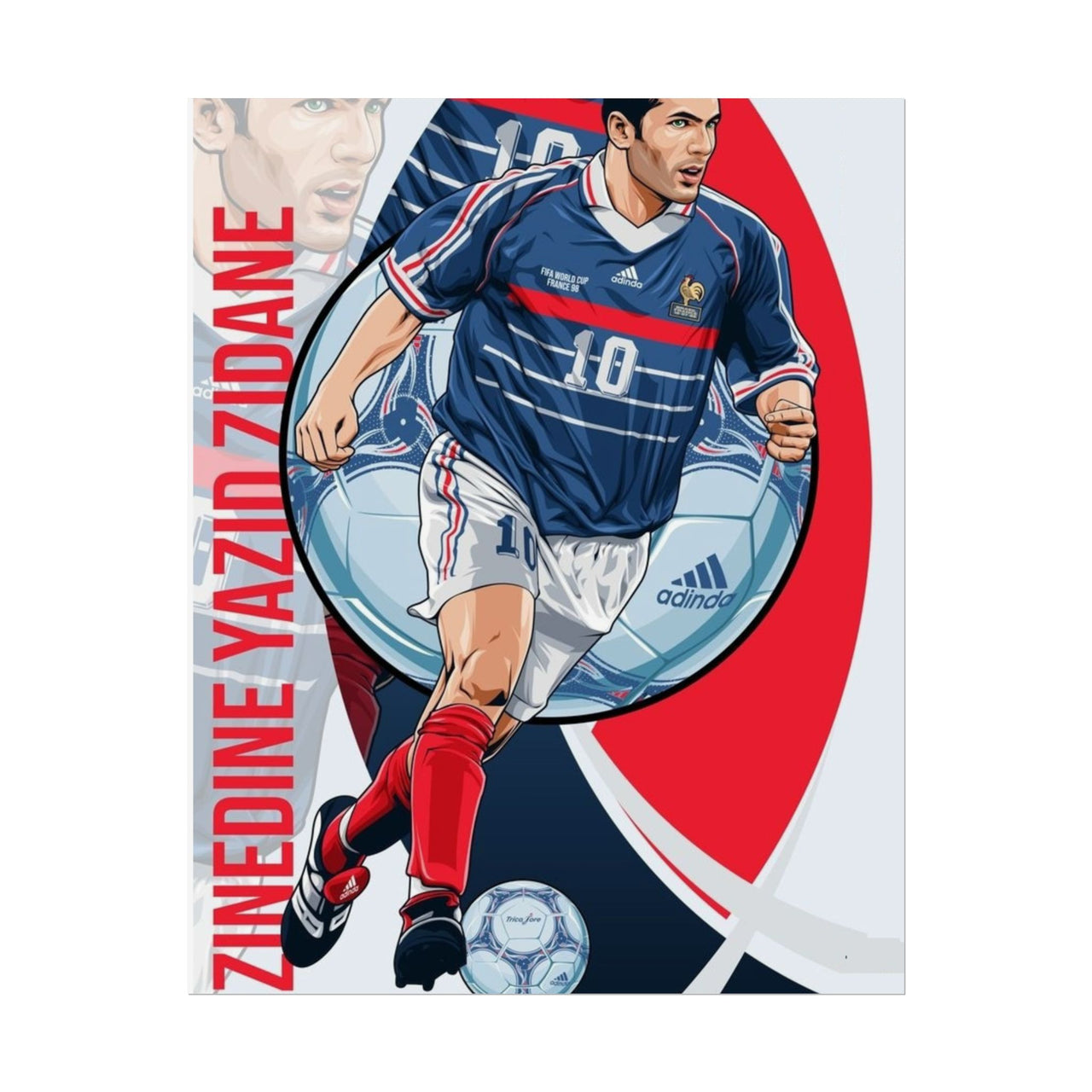 Zinedine Zidane France Rolled Posters