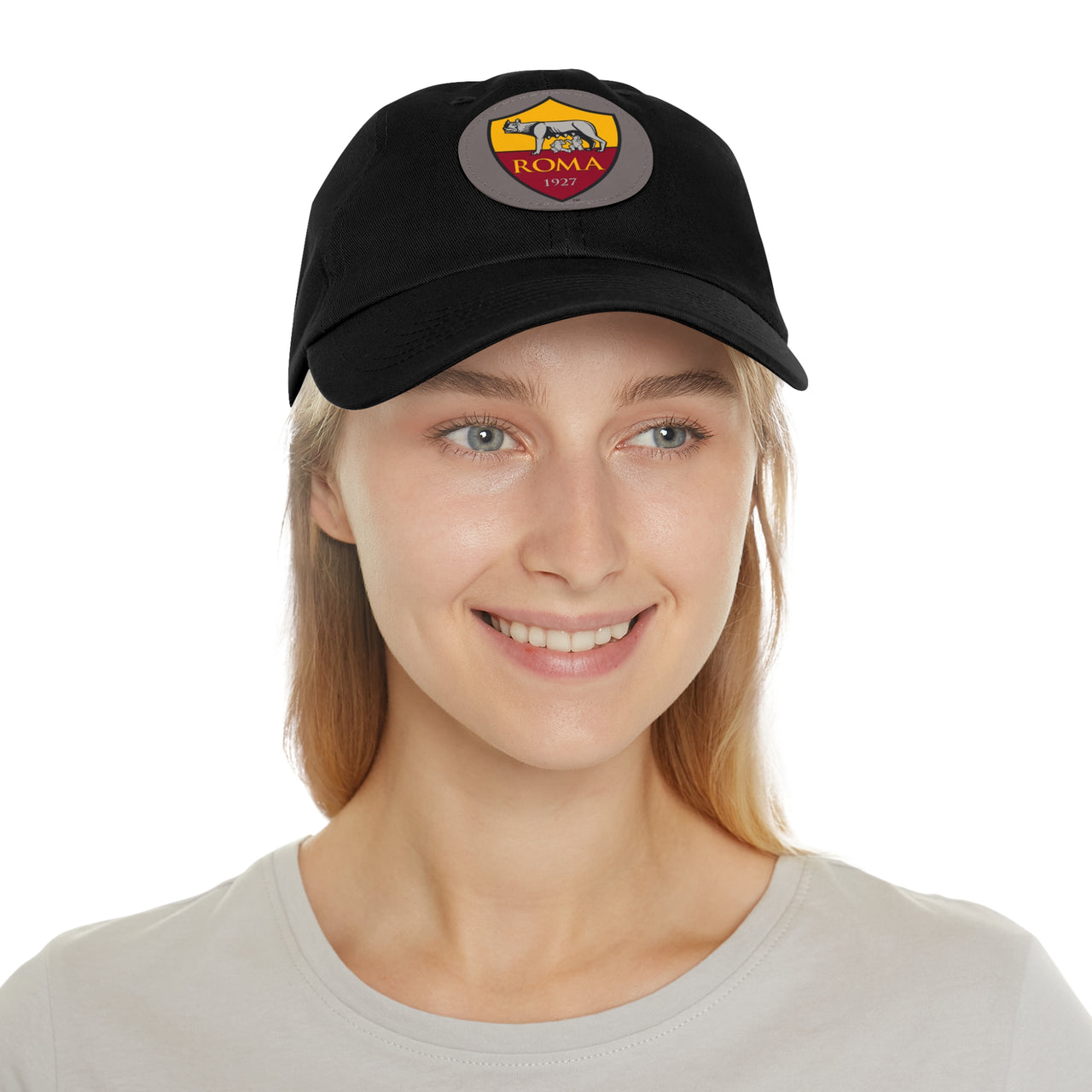 Roma Dad Hat with Leather Patch (Round)