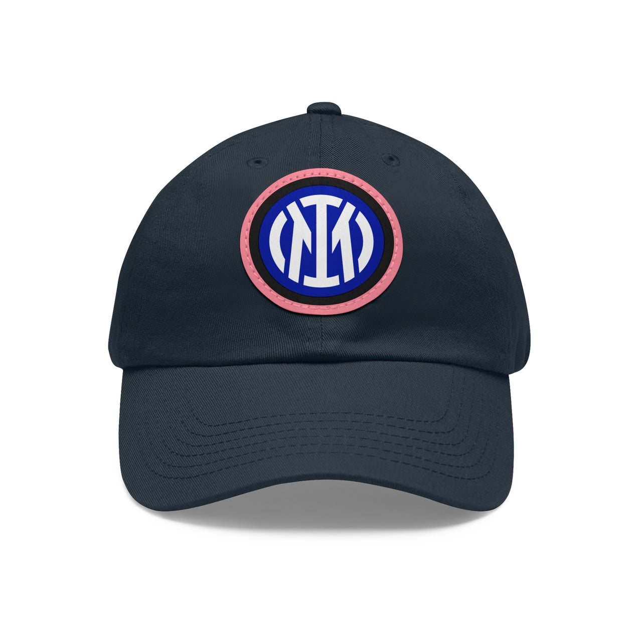 Inter Milan Dad Hat with Leather Patch (Round)