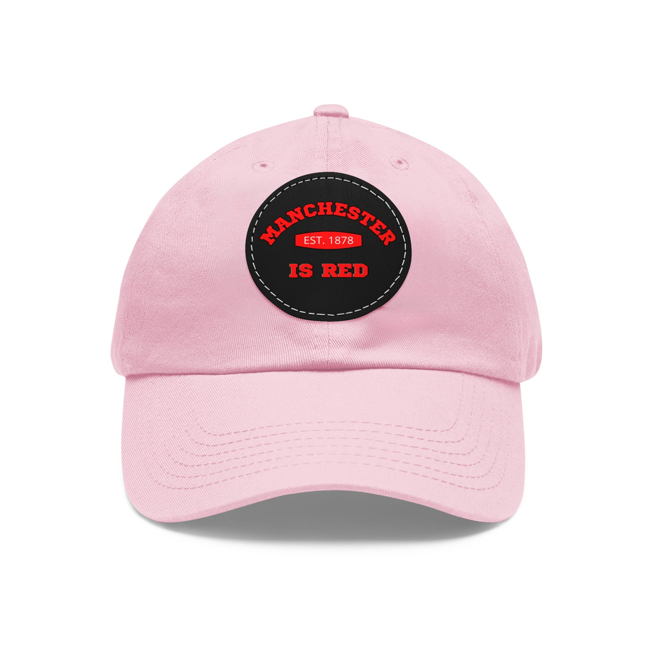 Manchester United Dad Hat with Leather Patch (Round)