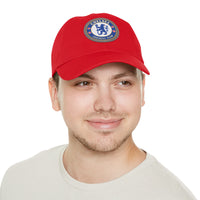 Thumbnail for Chelsea Dad Hat with Leather Patch (Round)