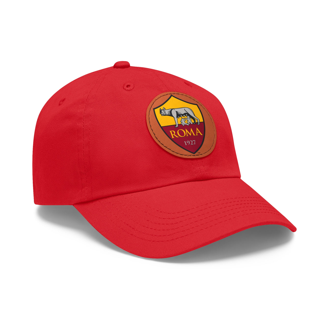 Roma Dad Hat with Leather Patch (Round)