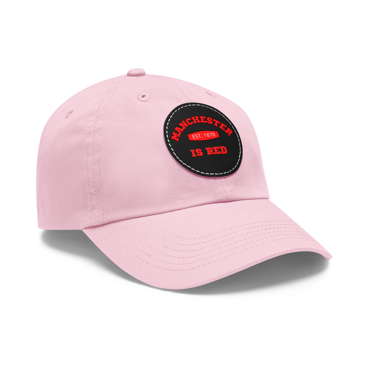 Manchester United Dad Hat with Leather Patch (Round)