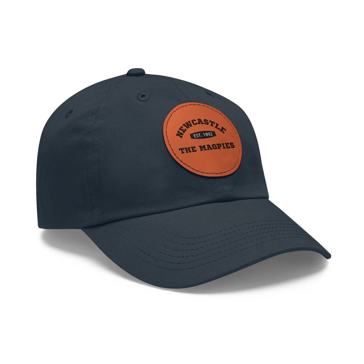 Newcastle Slogan Dad Hat with Leather Patch (Round)