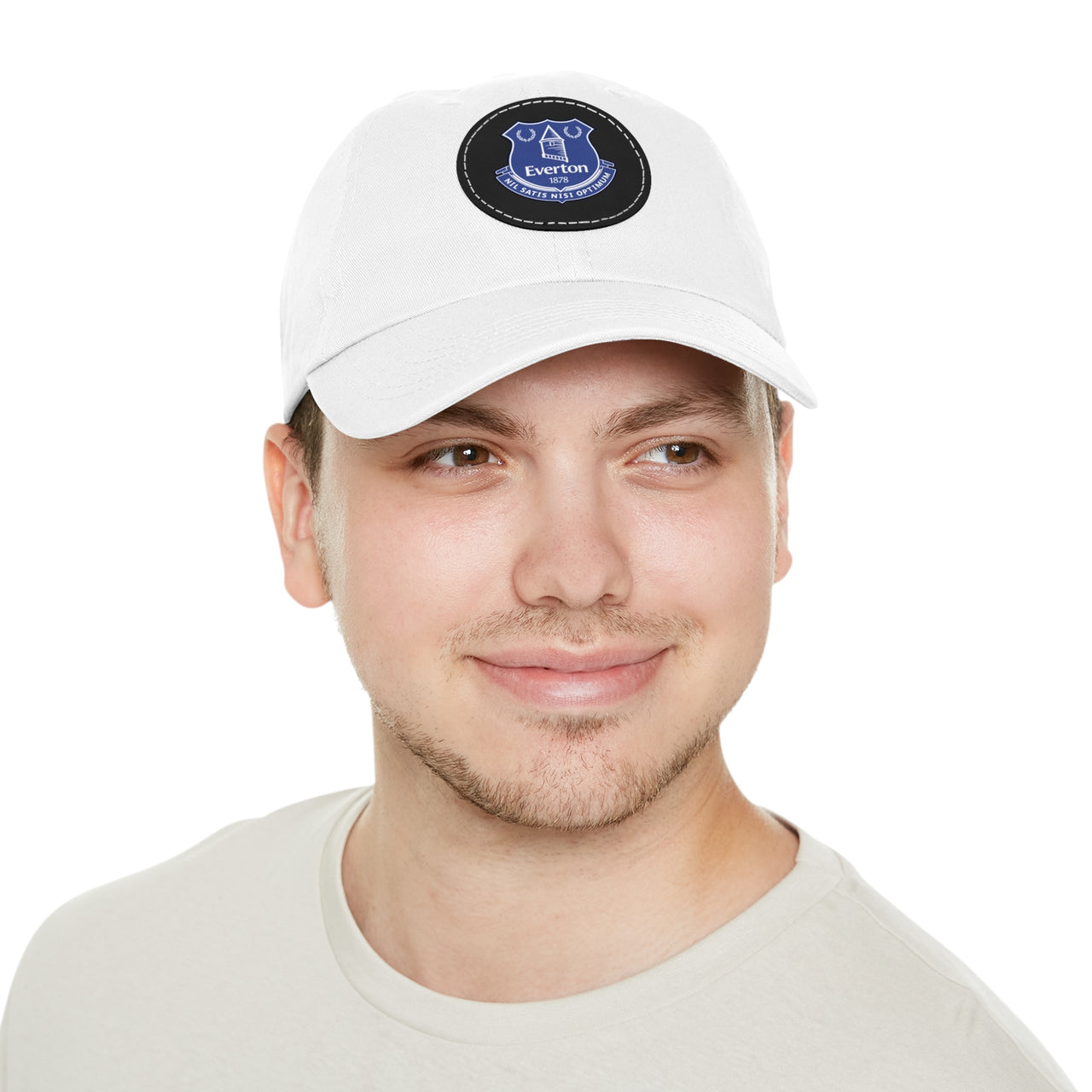 Everton Dad Hat with Leather Patch (Round)