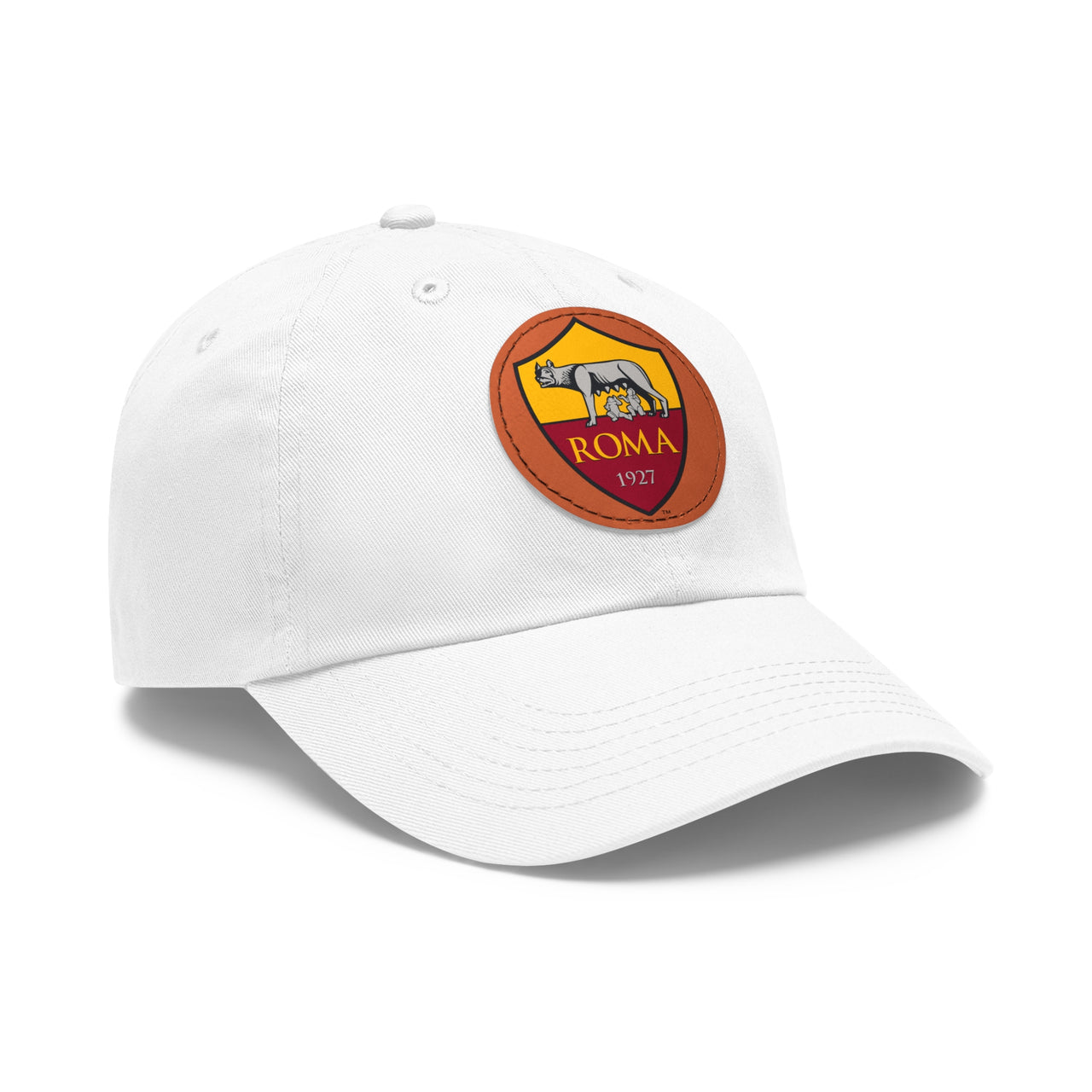 Roma Dad Hat with Leather Patch (Round)