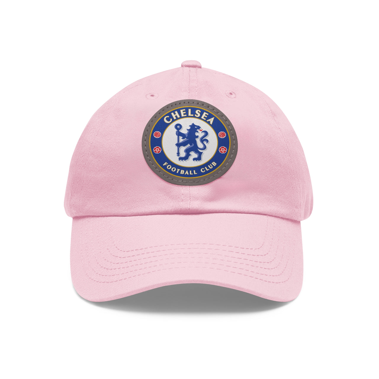 Chelsea Dad Hat with Leather Patch (Round)