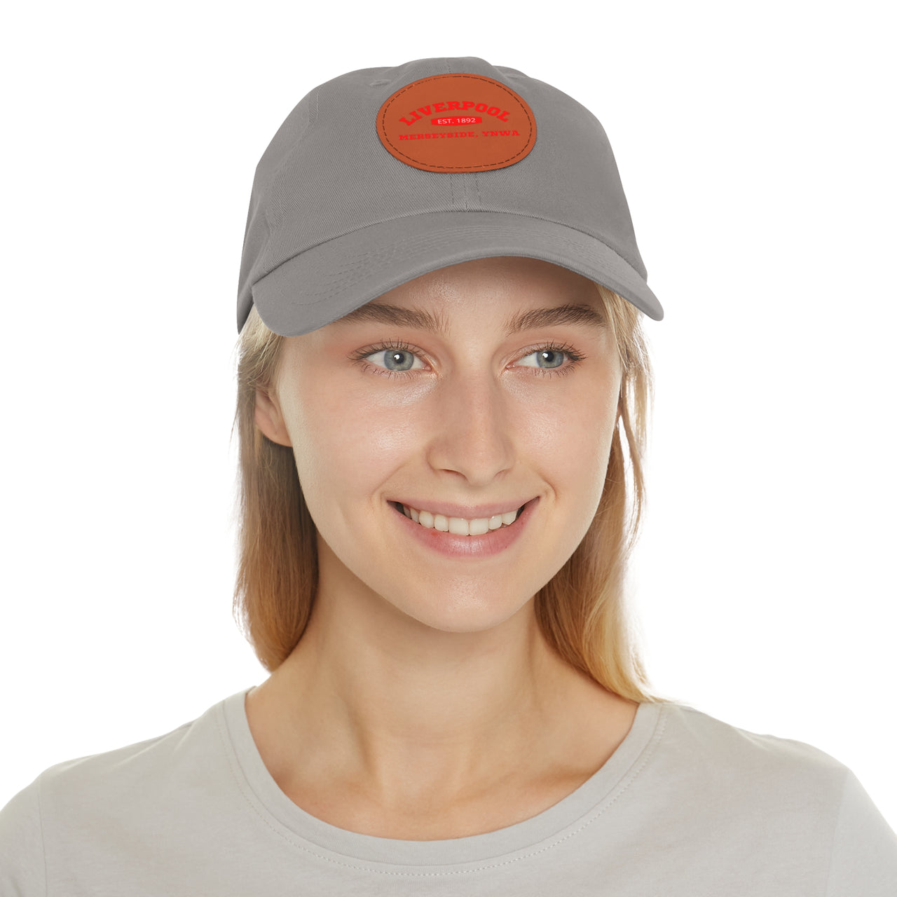 Liverpool YNWA Dad Hat with Leather Patch (Round)