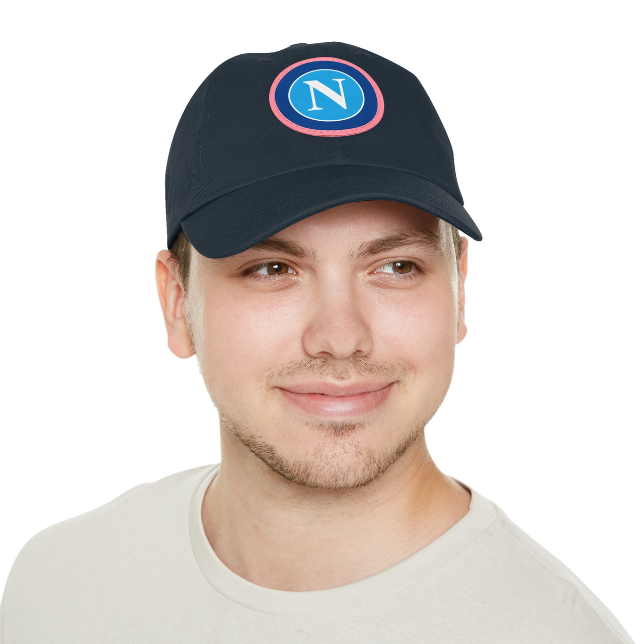 Napoli Dad Hat with Leather Patch (Round)