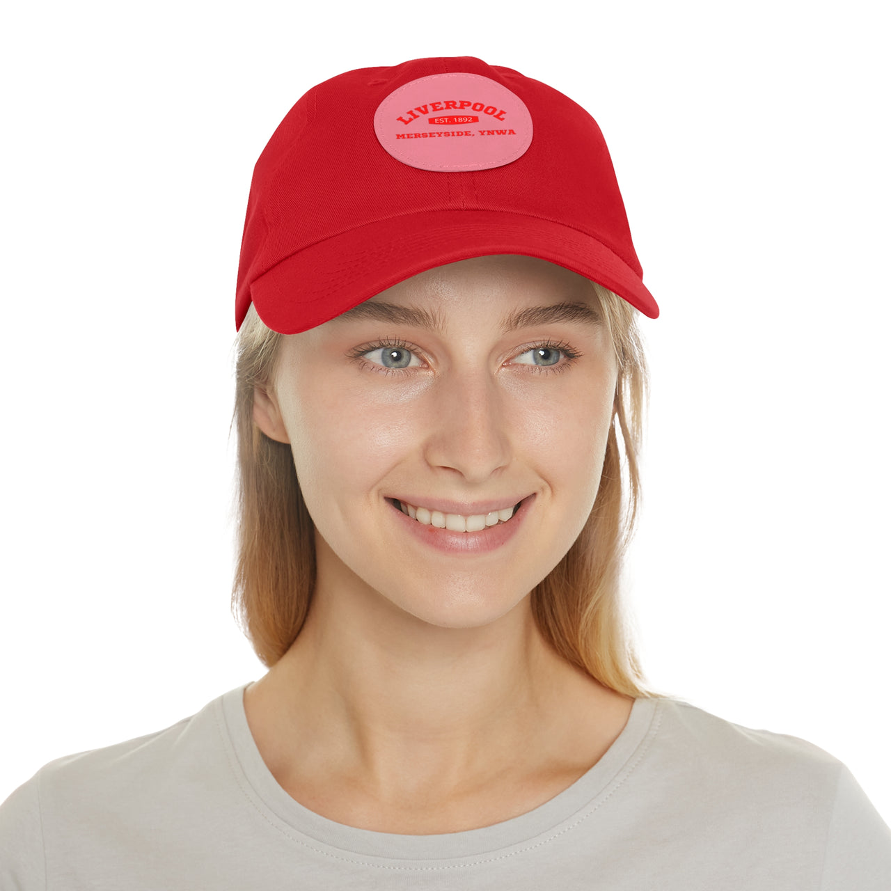 Liverpool YNWA Dad Hat with Leather Patch (Round)