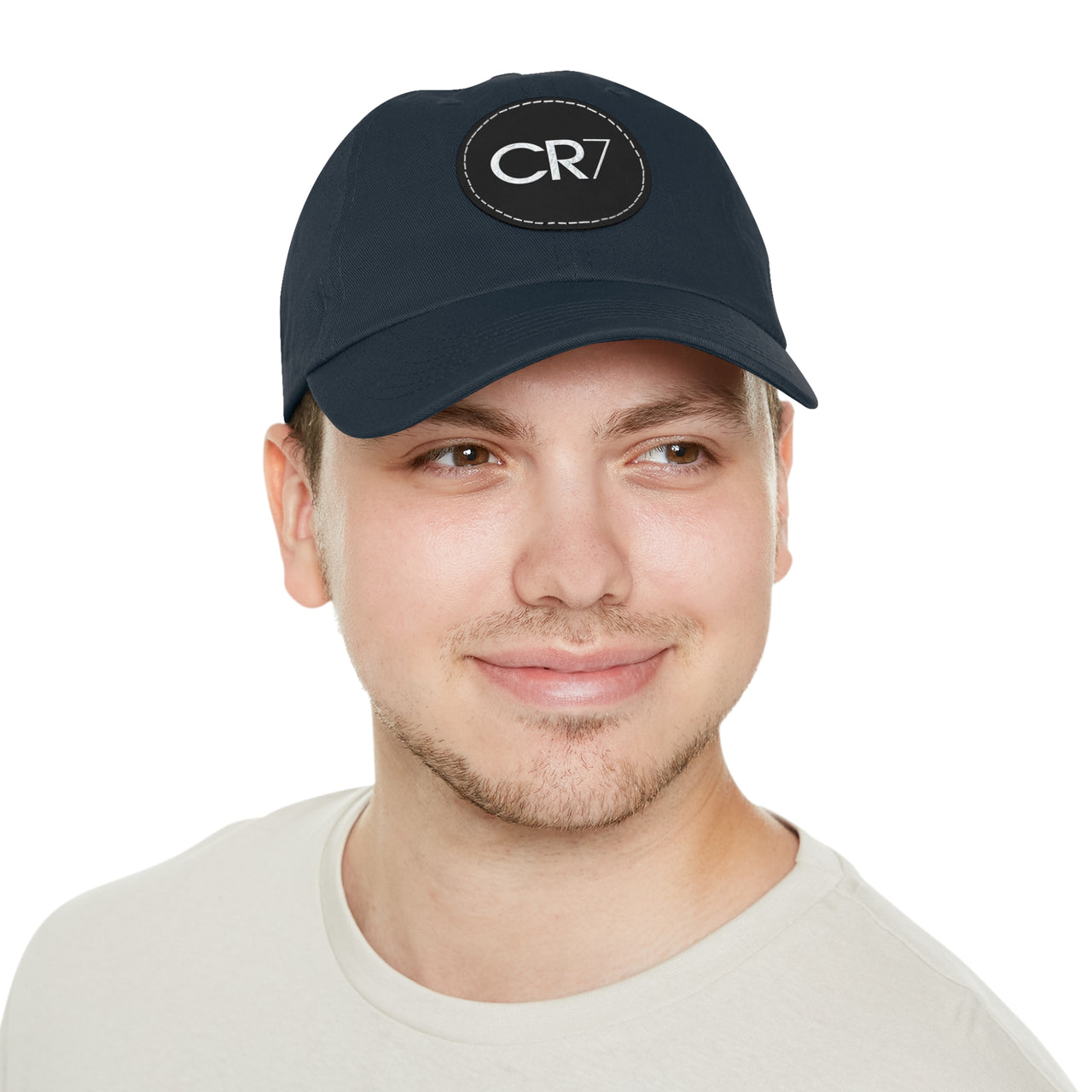 Cristiano Ronaldo CR7 Dad Hat with Leather Patch (Round)