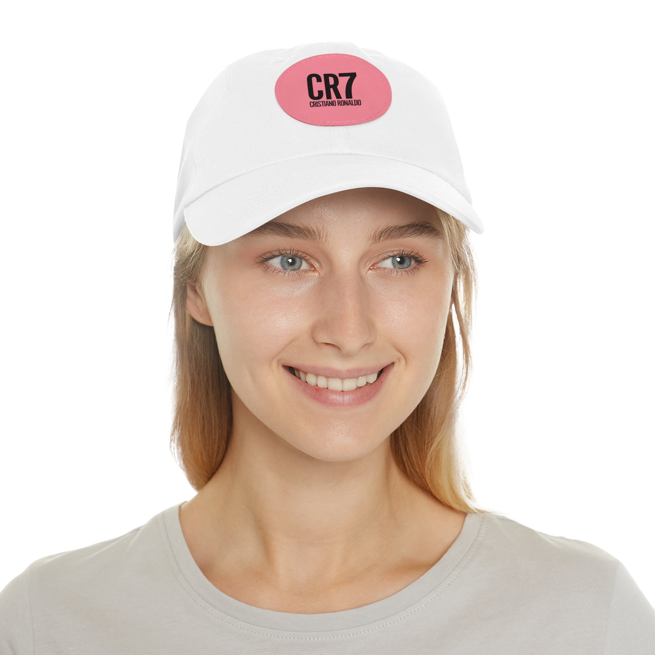 CR7 Dad Hat with Leather Patch (Round)